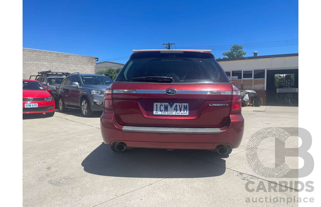 9/2008 Subaru Liberty 2.5i MY08 4d Wagon Red 2.5L