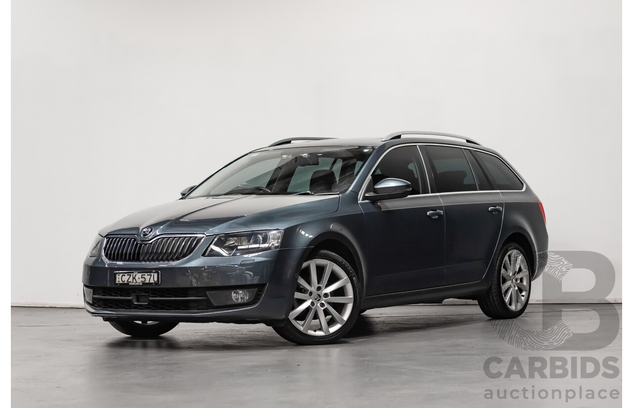 6/2015 Skoda Octavia 103 TSI Elegance NE MY15 4d Wagon Metallic Grey Turbo 1.4L