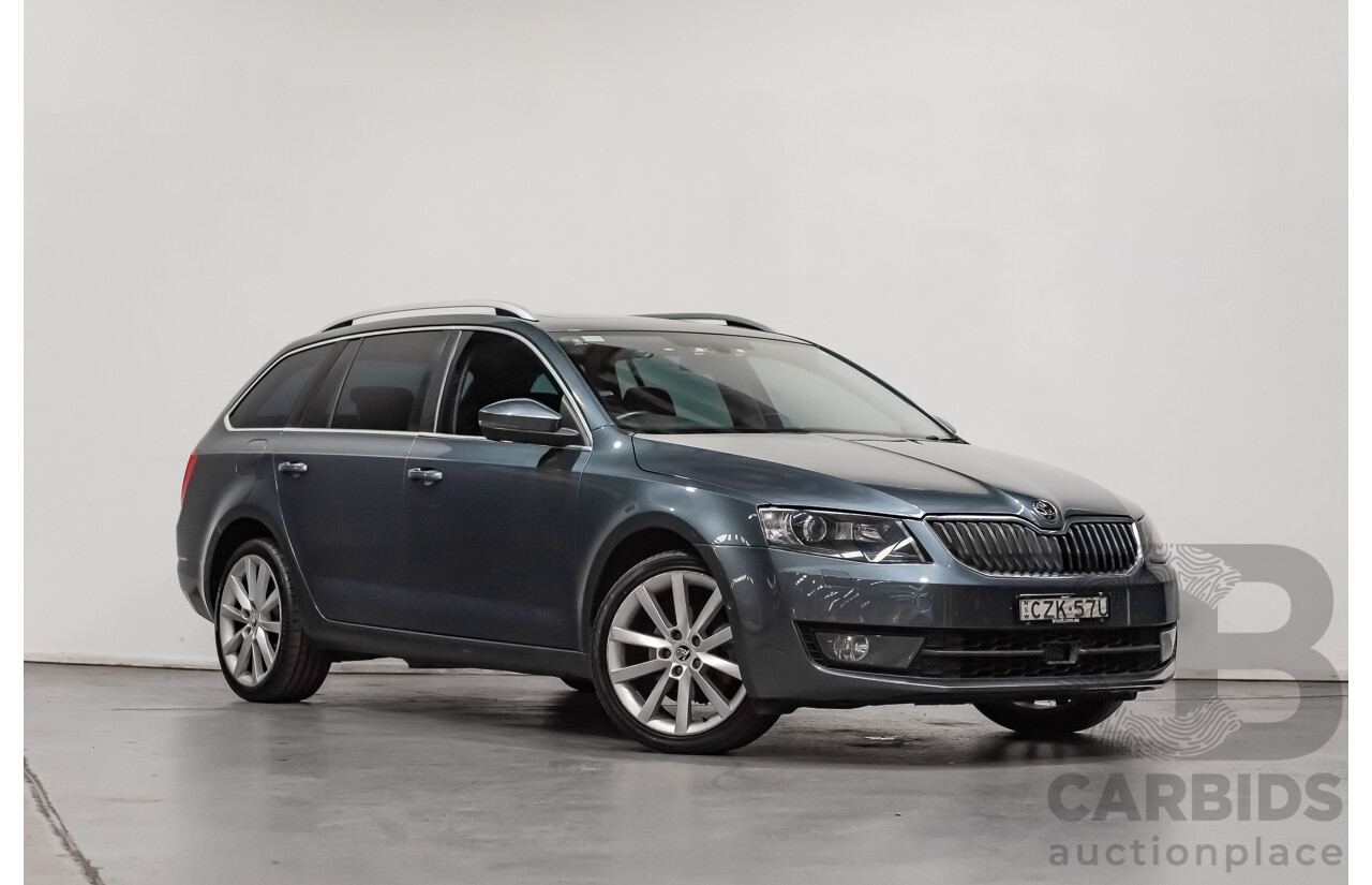 6/2015 Skoda Octavia 103 TSI Elegance NE MY15 4d Wagon Metallic Grey Turbo 1.4L