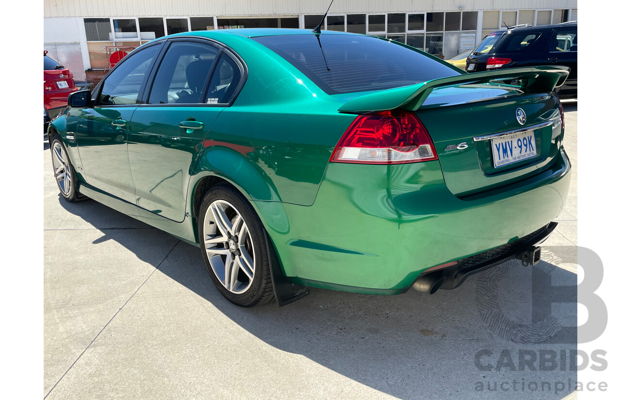 10/2010 Holden Commodore SV6 VE II 4d Sedan Green 3.6L