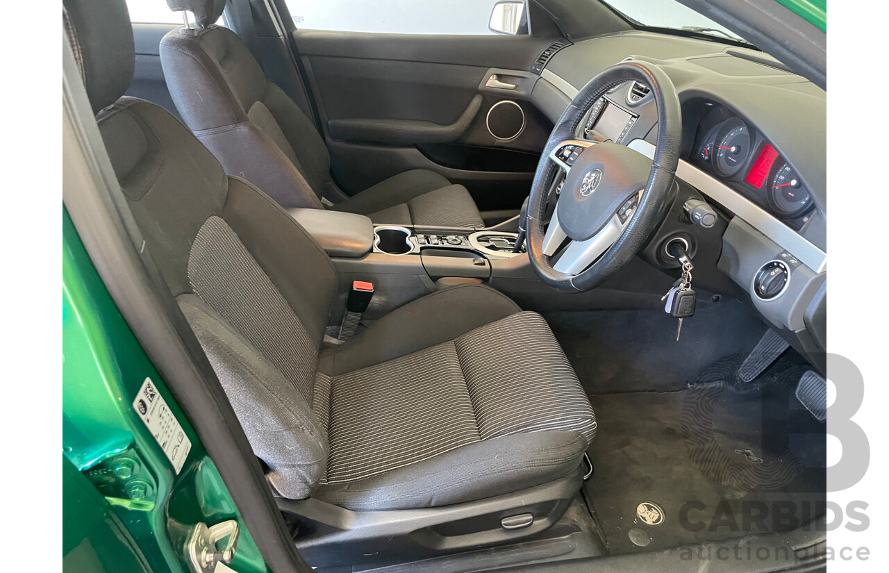 10/2010 Holden Commodore SV6 VE II 4d Sedan Green 3.6L