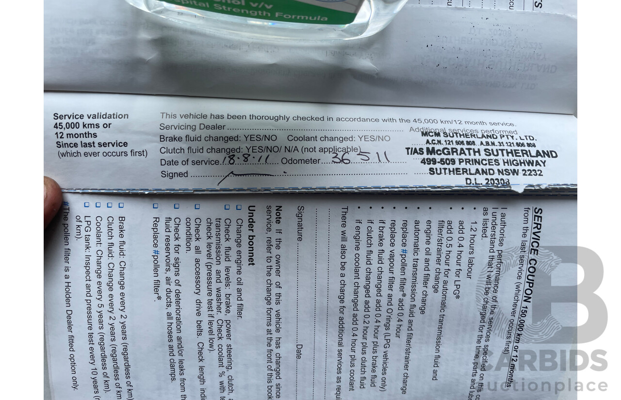 7/2009 Holden Commodore SV6 VE MY09.5 4d Sportwagon Blue 3.6L