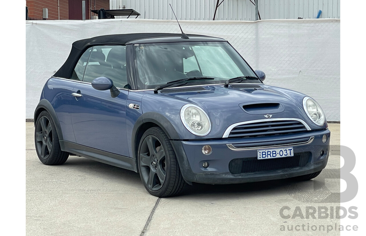 2/2006 Mini Cooper S R50 2d Cabriolet Cool Blue Metallic 1.6L