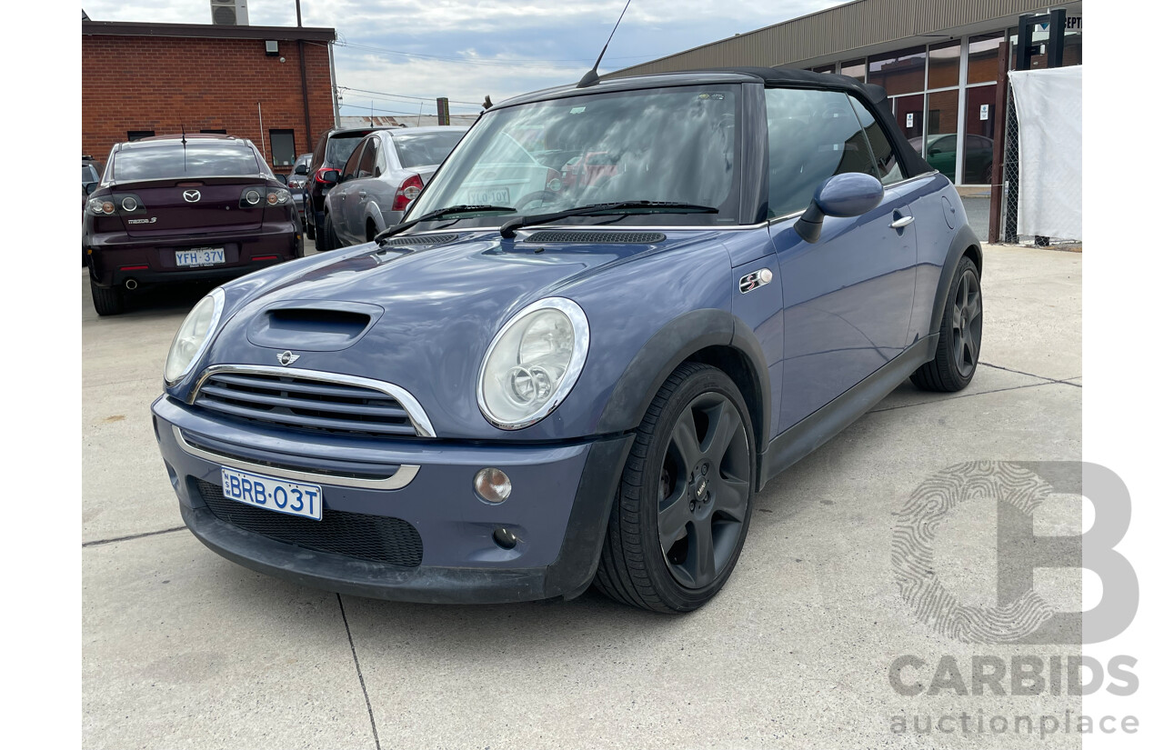 2/2006 Mini Cooper S R50 2d Cabriolet Cool Blue Metallic 1.6L