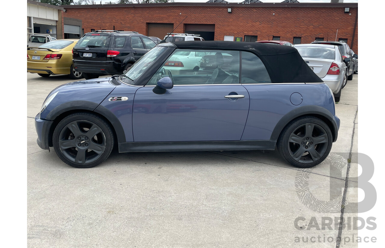 2/2006 Mini Cooper S R50 2d Cabriolet Cool Blue Metallic 1.6L