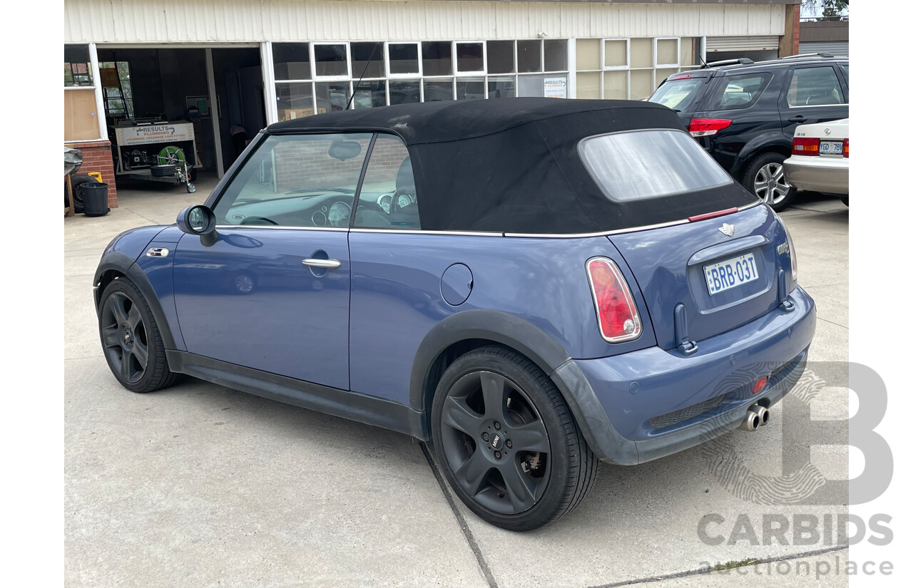 2/2006 Mini Cooper S R50 2d Cabriolet Cool Blue Metallic 1.6L