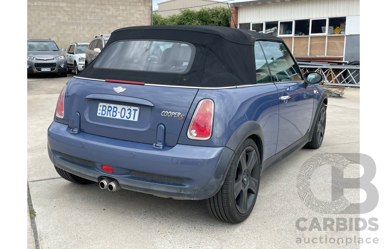 2/2006 Mini Cooper S R50 2d Cabriolet Cool Blue Metallic 1.6L