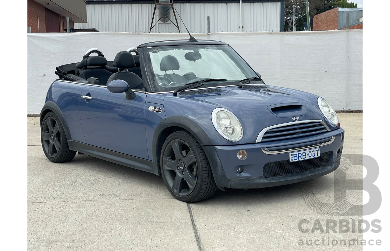 2/2006 Mini Cooper S R50 2d Cabriolet Cool Blue Metallic 1.6L