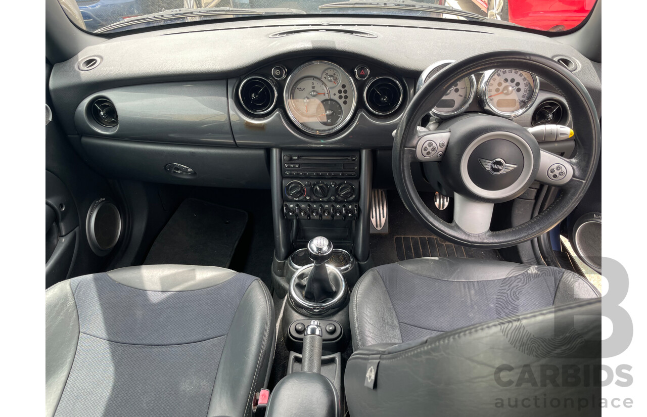 2/2006 Mini Cooper S R50 2d Cabriolet Cool Blue Metallic 1.6L