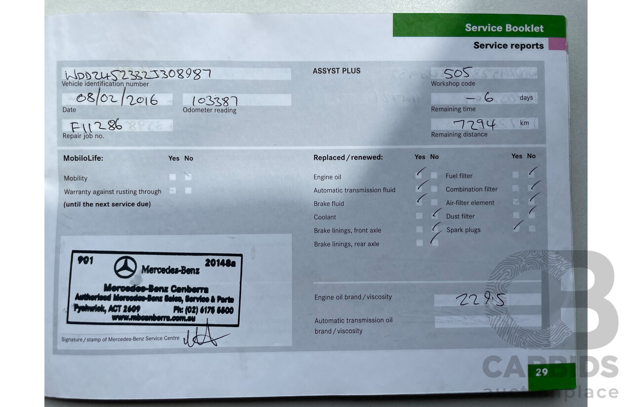 1/2008 Mercedes-Benz B200  245 08 UPGRADE 5d Hatchback Silver 2.0L