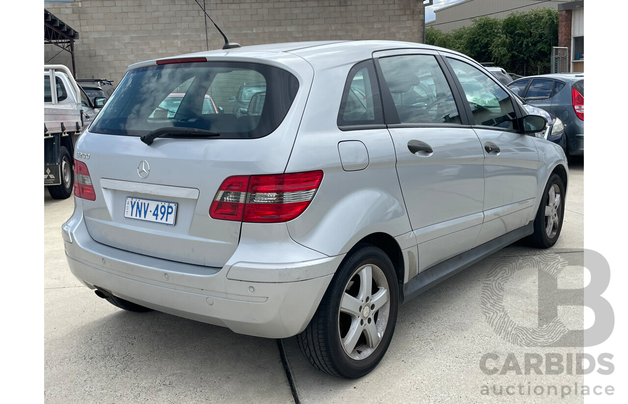 1/2008 Mercedes-Benz B200  245 08 UPGRADE 5d Hatchback Silver 2.0L