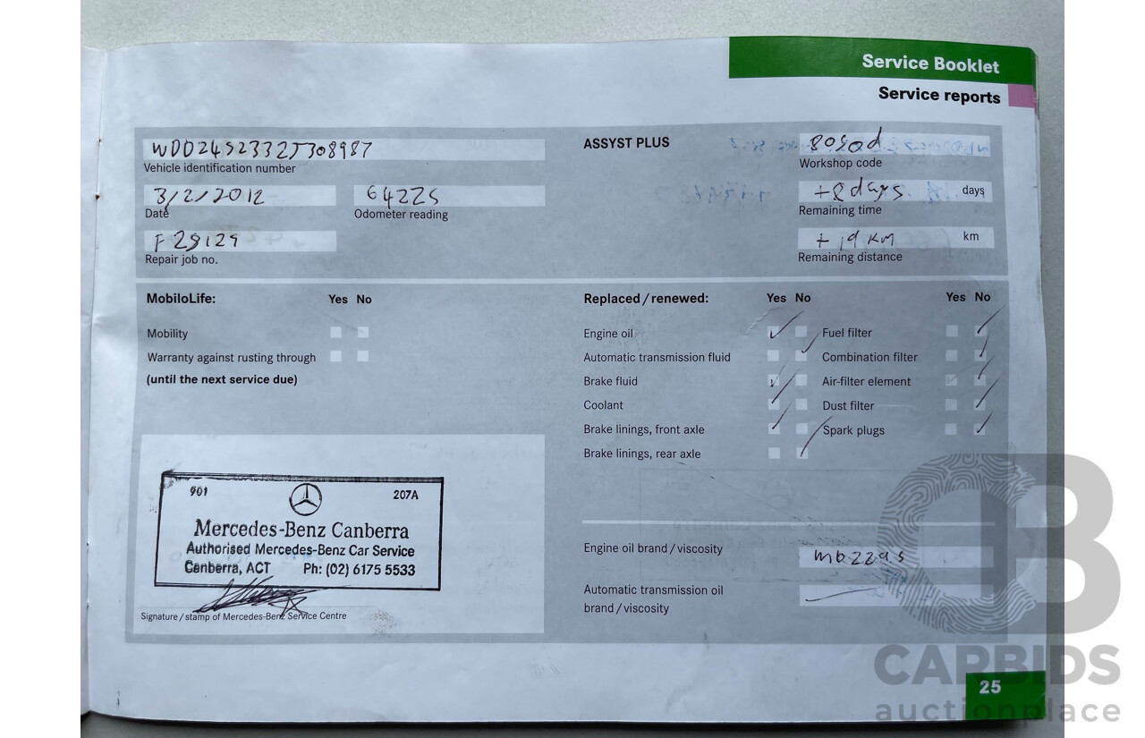 1/2008 Mercedes-Benz B200  245 08 UPGRADE 5d Hatchback Silver 2.0L