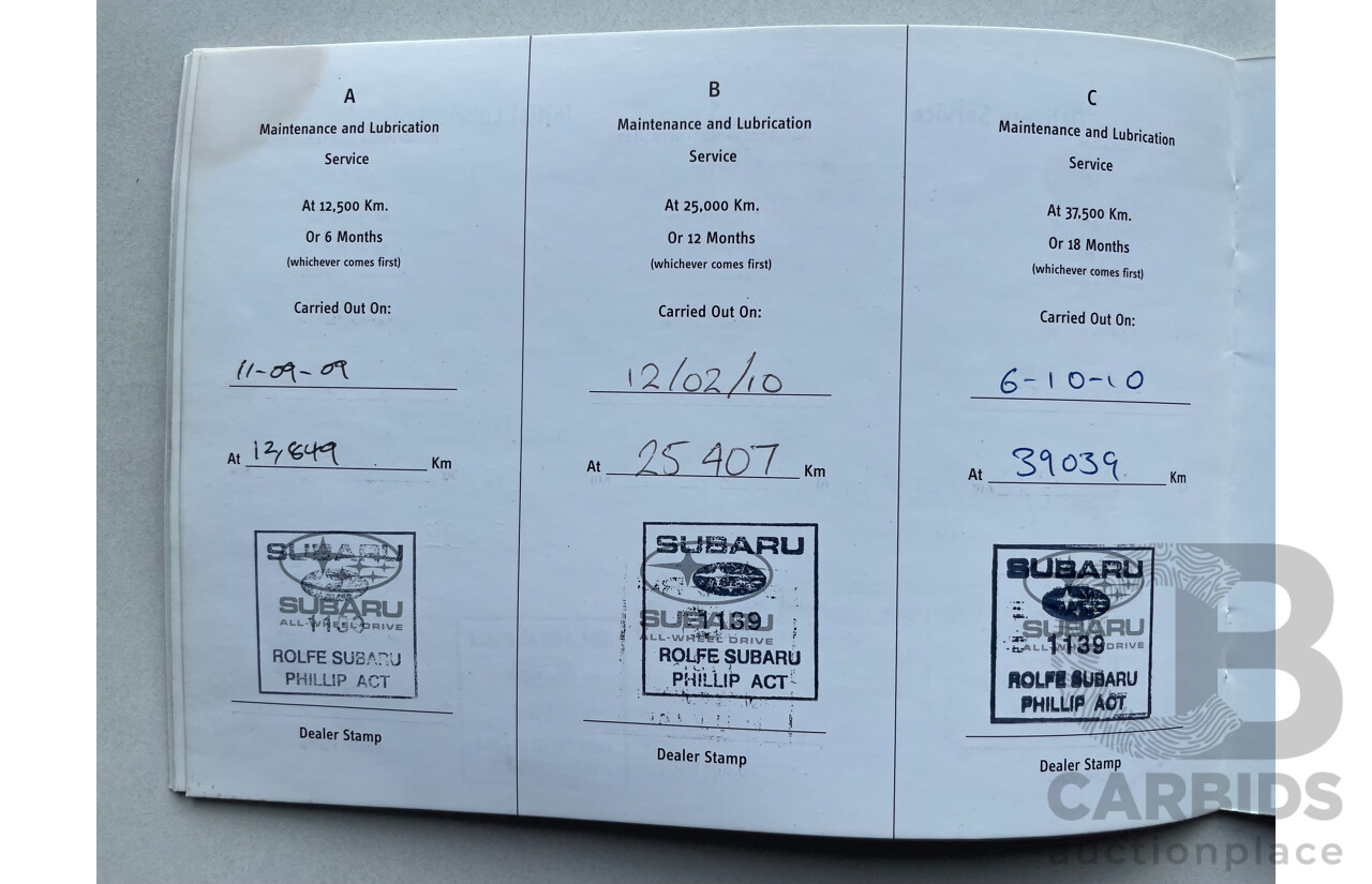 2/2009 Subaru Forester XT Premium MY10 4d Wagon Black 2.5L