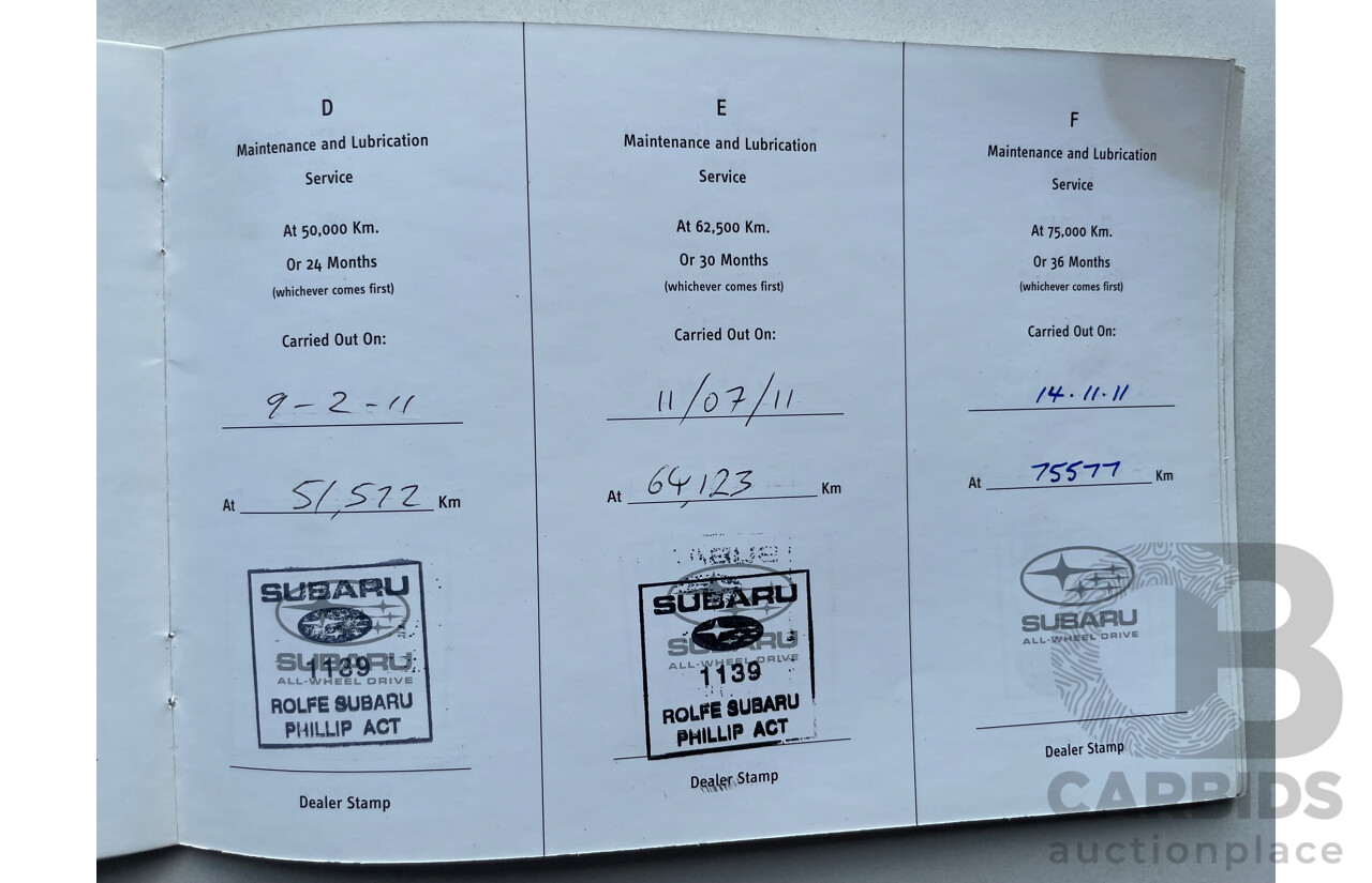 2/2009 Subaru Forester XT Premium MY10 4d Wagon Black 2.5L