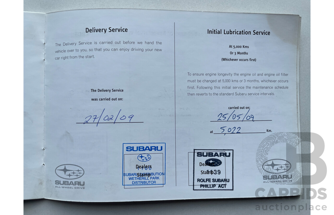 2/2009 Subaru Forester XT Premium MY10 4d Wagon Black 2.5L