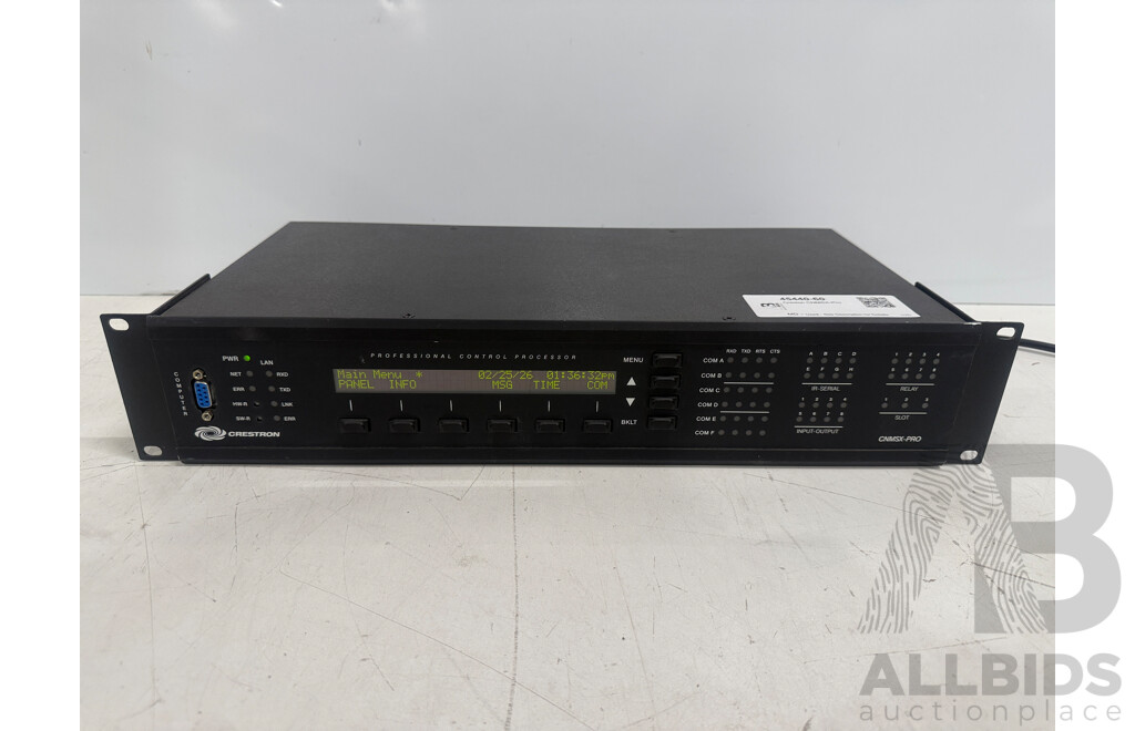 Creston CNMSX-Pro, Rack-mountable Control Processor