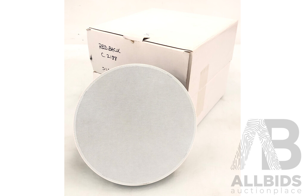 Redback C2188 65mm (6.5?) 15W 100V Coaxial 2 Way Fastfix Ceiling Speakers - Lot of Two - New