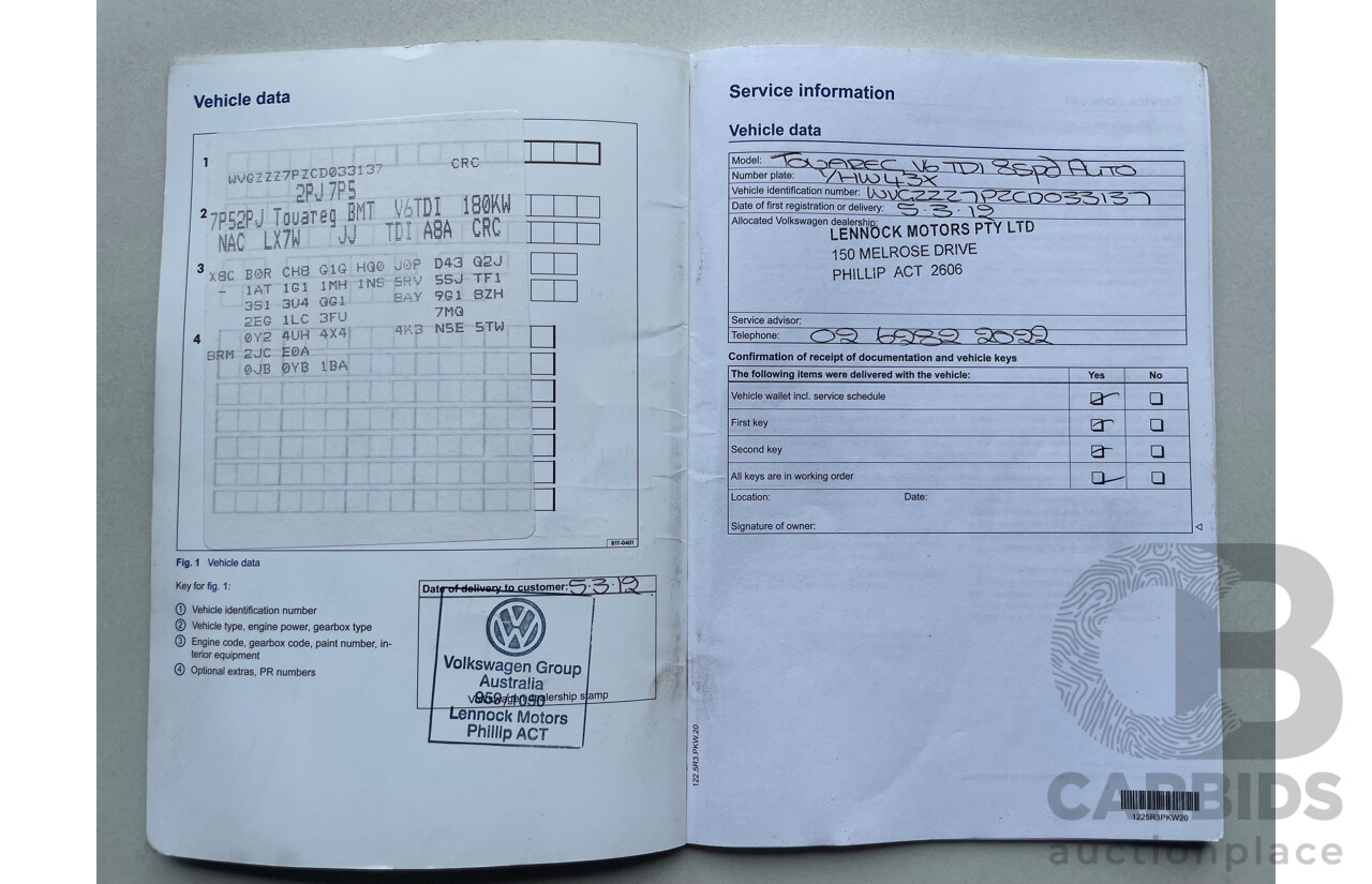 1/2012 Volkswagen Touareg V6 TDI 7P MY12 4d Wagon Silver 3.0L