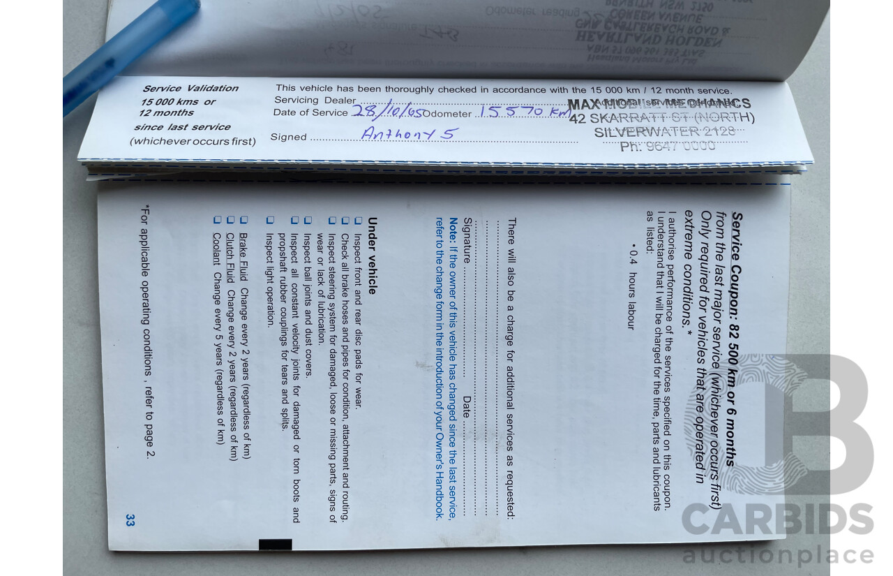 9/2004 Holden Commodore Executive VZ 4d Sedan White 3.6L