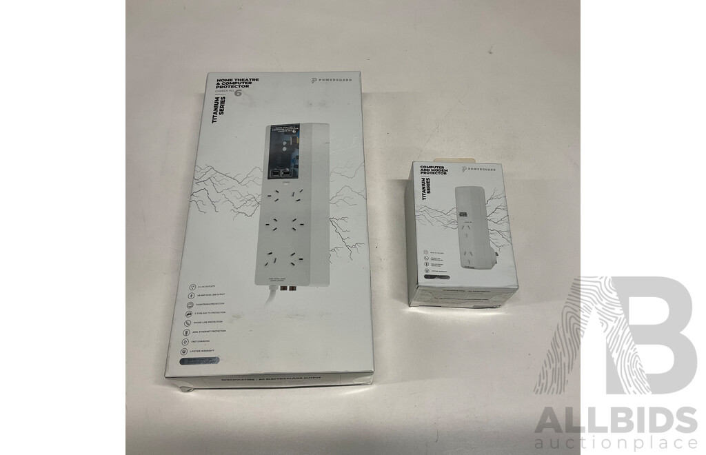 POWERGUARD Home Theatre & Computer Protector X1 & Computer and Modem Protector - Lot of 2 - Estimated Total ORP $358.00