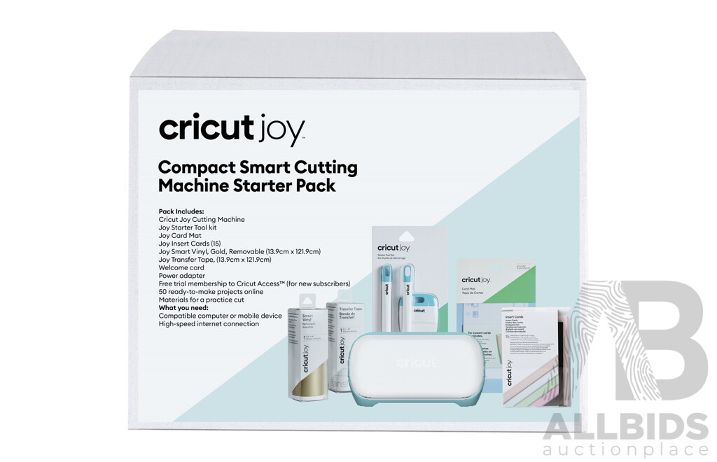 CRICUT JOY Compact Smart Cutting Machine Starter Pack - ORP $299.00