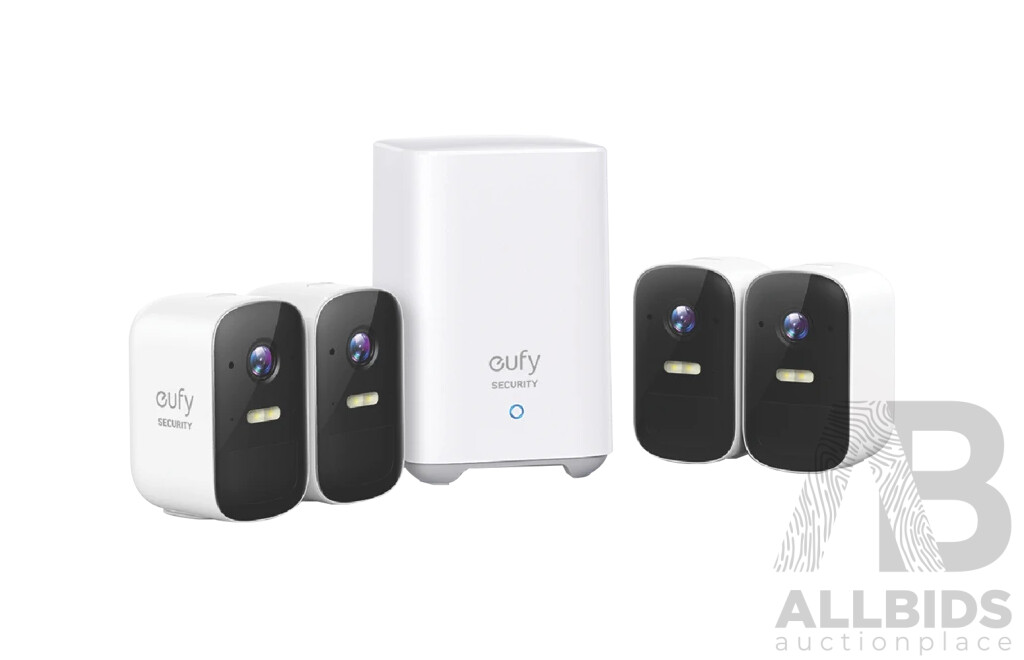 EUFY 2C Pro 2K Security System & Homebase (4 Camera) - ORP $799.00