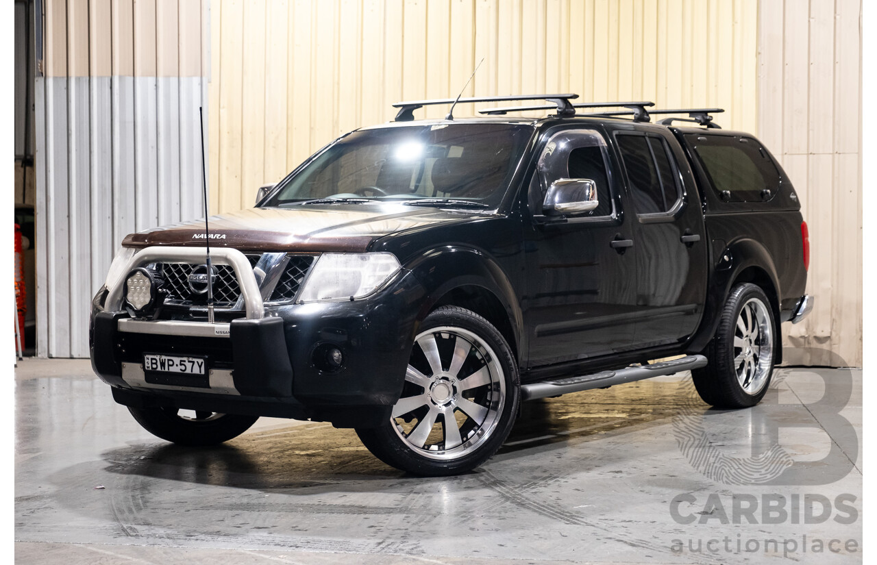 4/2011 Nissan Navara ST-X (4x4) D40 SERIES 4 Dual Cab P/Up Black Turbo Diesel 2.5L