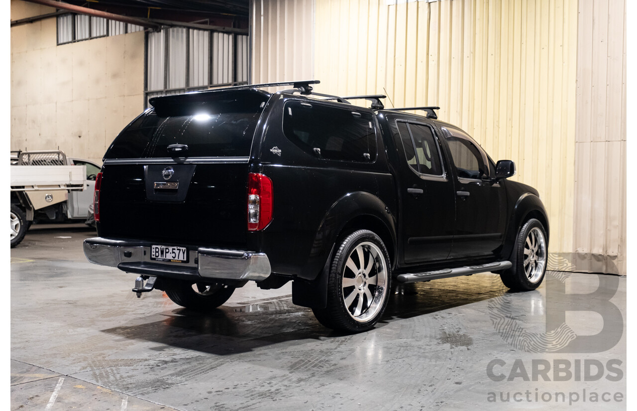 4/2011 Nissan Navara ST-X (4x4) D40 SERIES 4 Dual Cab P/Up Black Turbo Diesel 2.5L