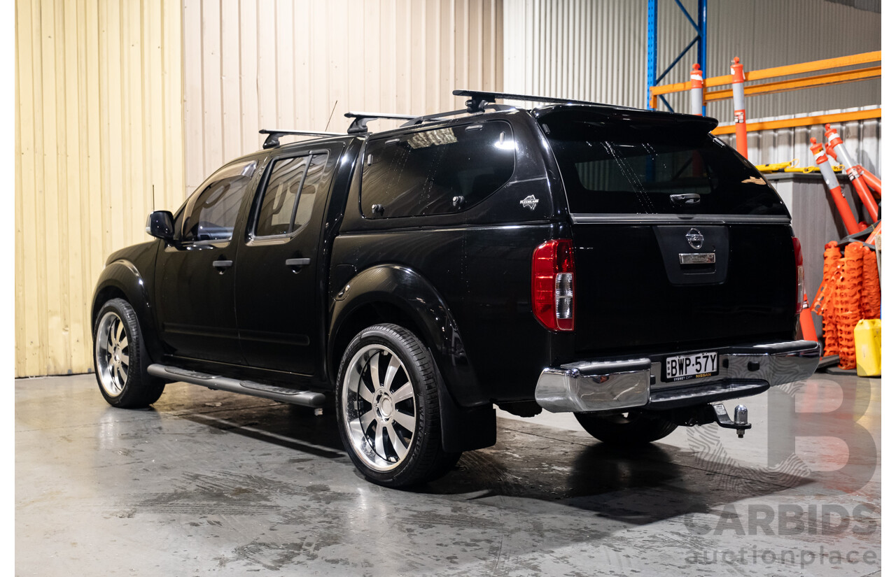 4/2011 Nissan Navara ST-X (4x4) D40 SERIES 4 Dual Cab P/Up Black Turbo Diesel 2.5L