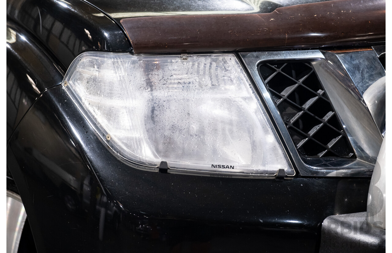 4/2011 Nissan Navara ST-X (4x4) D40 SERIES 4 Dual Cab P/Up Black Turbo Diesel 2.5L