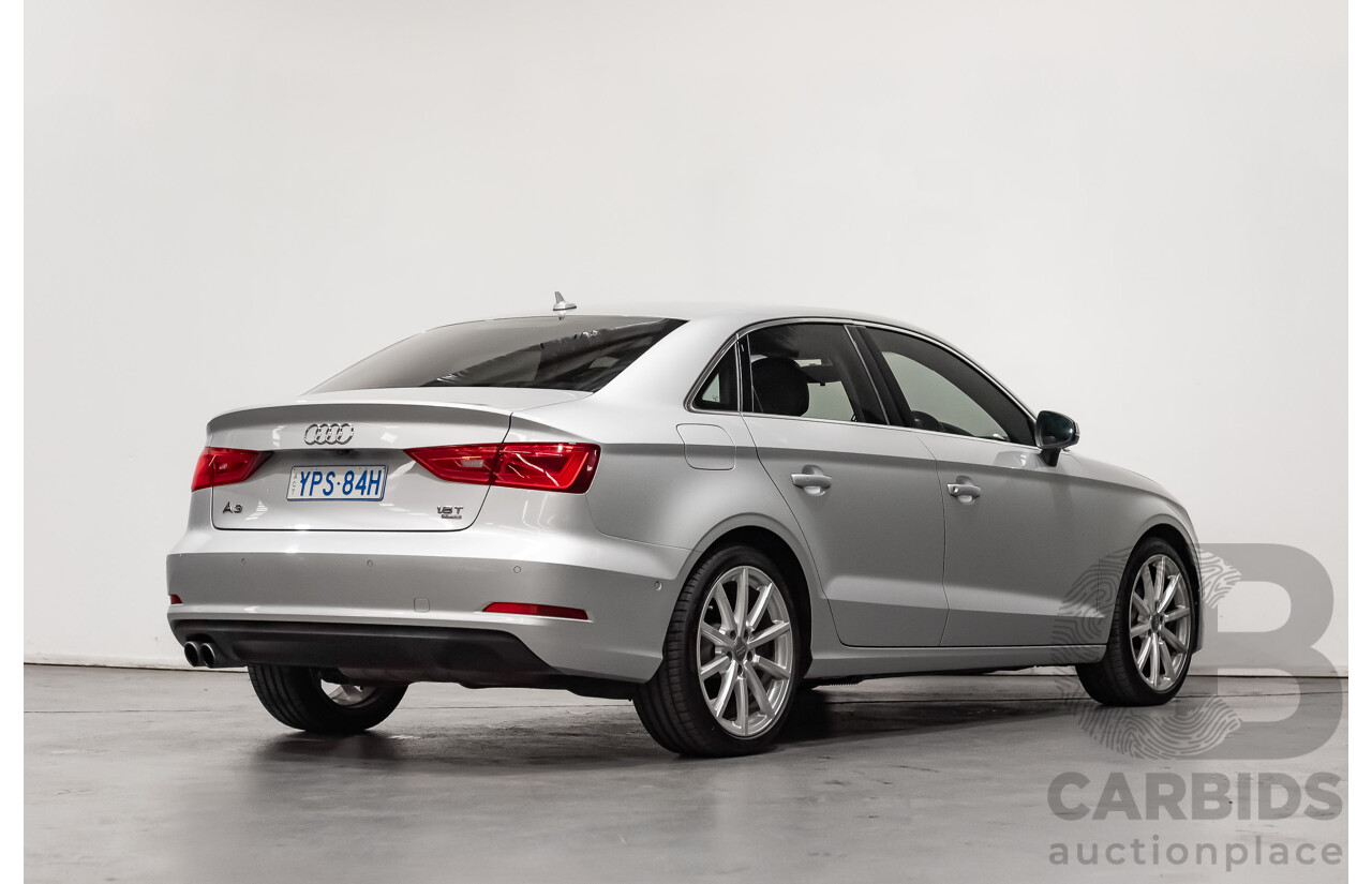 5/2014 Audi A3 1.8 TFSI Ambition Quattro (AWD) 8V MY14 4d Sedan Metallic Silver Turbo 1.8L