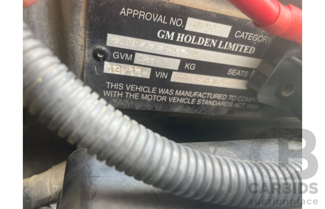 12/2011 Holden Colorado LT-R (4x4) RC MY11 Dual Cab P/Up Grey 3.0L