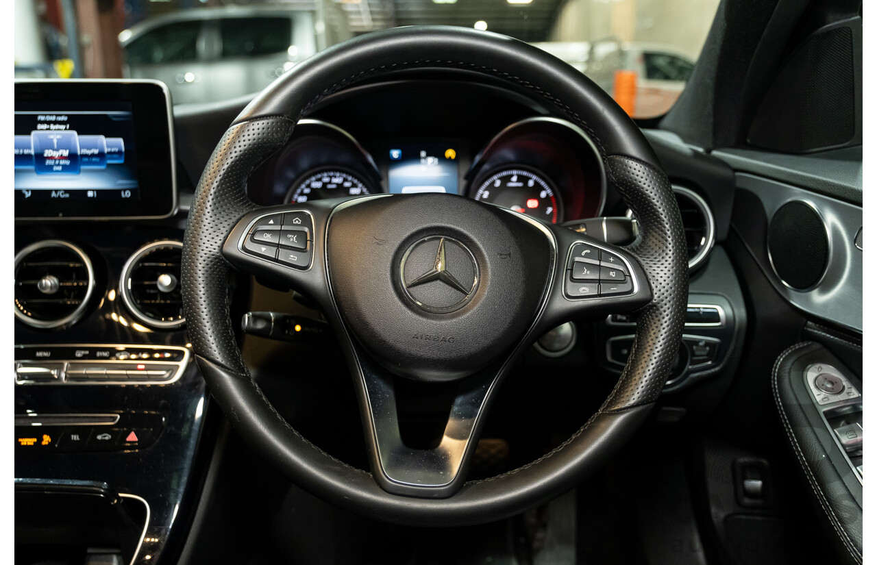 8/2015 Mercedes Benz C200 W205 MY16 4d Sedan Palladium Silver Metallic Turbo 2.0L