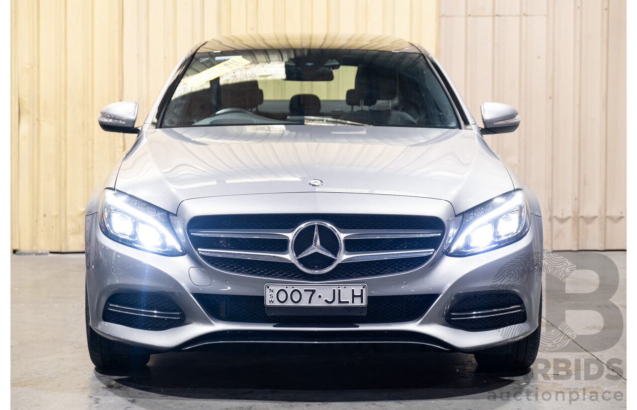 8/2015 Mercedes Benz C200 W205 MY16 4d Sedan Palladium Silver Metallic Turbo 2.0L