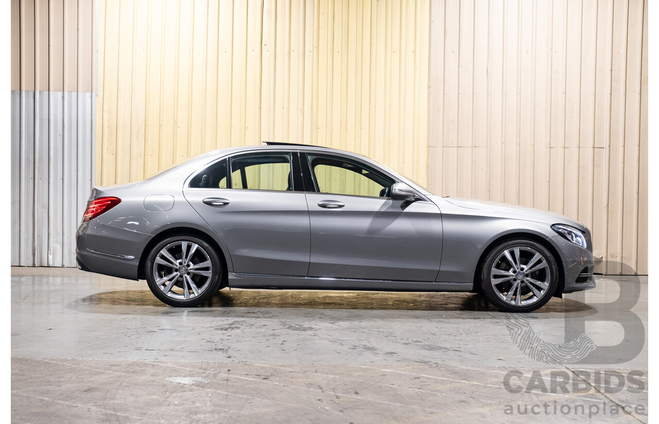 8/2015 Mercedes Benz C200 W205 MY16 4d Sedan Palladium Silver Metallic Turbo 2.0L
