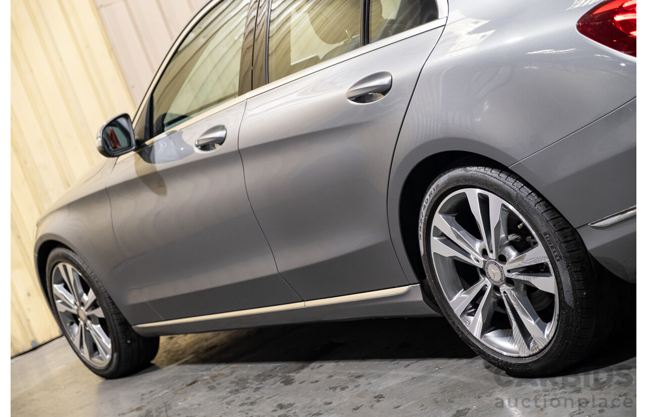 8/2015 Mercedes Benz C200 W205 MY16 4d Sedan Palladium Silver Metallic Turbo 2.0L
