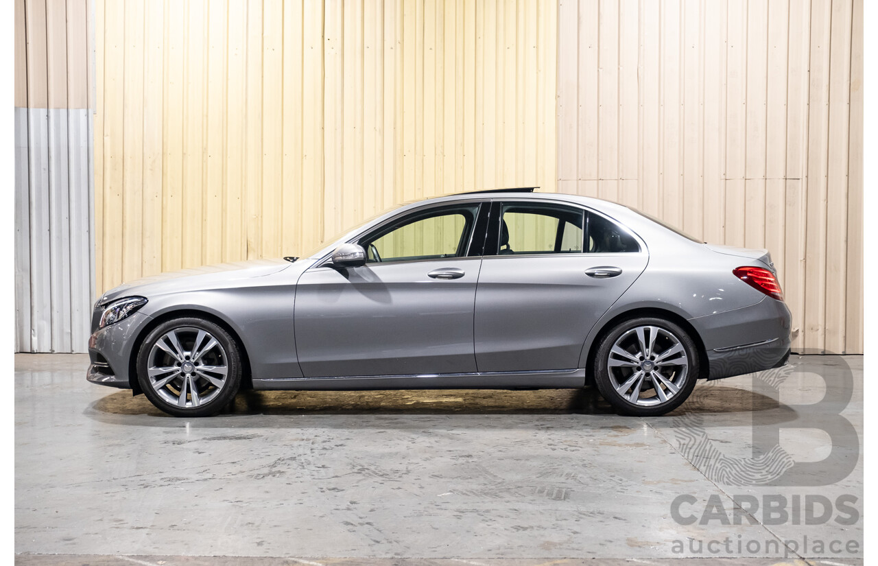 8/2015 Mercedes Benz C200 W205 MY16 4d Sedan Palladium Silver Metallic Turbo 2.0L