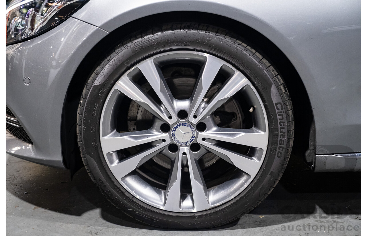 8/2015 Mercedes Benz C200 W205 MY16 4d Sedan Palladium Silver Metallic Turbo 2.0L
