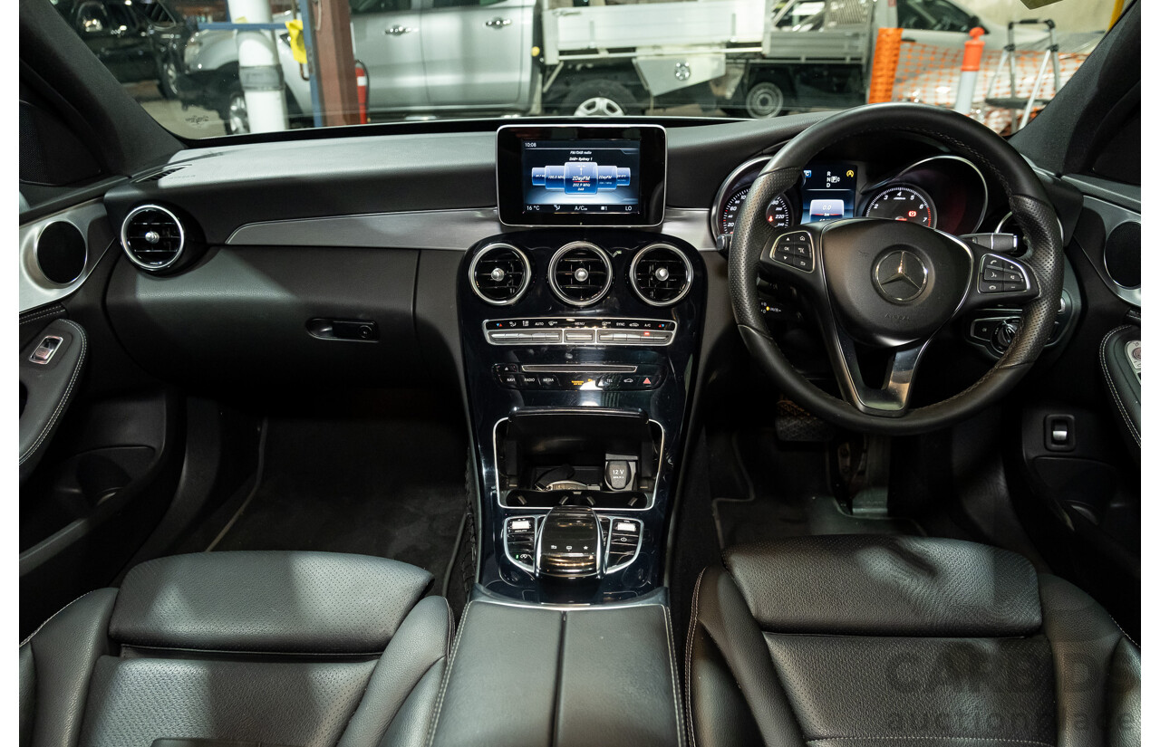 8/2015 Mercedes Benz C200 W205 MY16 4d Sedan Palladium Silver Metallic Turbo 2.0L