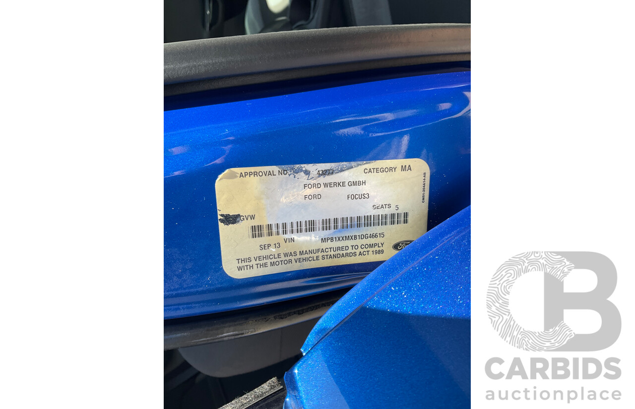 9/2013 Ford Focus Sport LW MK2 5d Hatchback Blue 2.0L