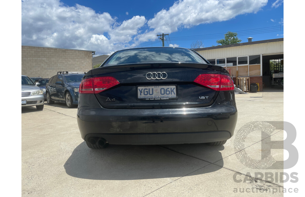 4/2010 Audi A4 1.8 TFSI B8 (8K) 4d Sedan Black 1.8L