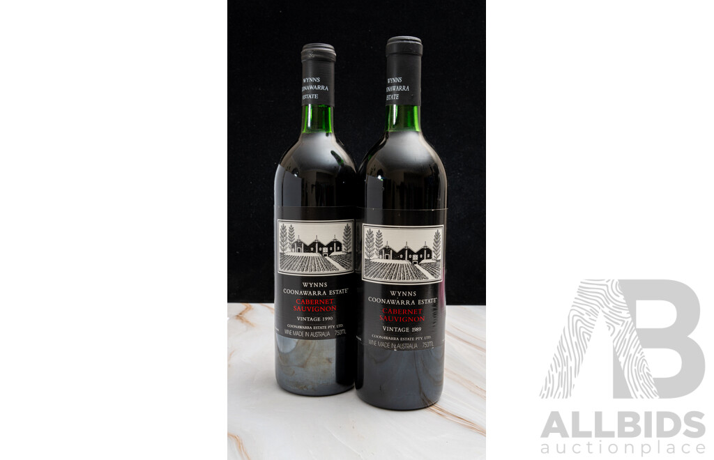 Wynns Coonawarra Cabernet Sauvignon Vintage 1989 & 1990 (2)