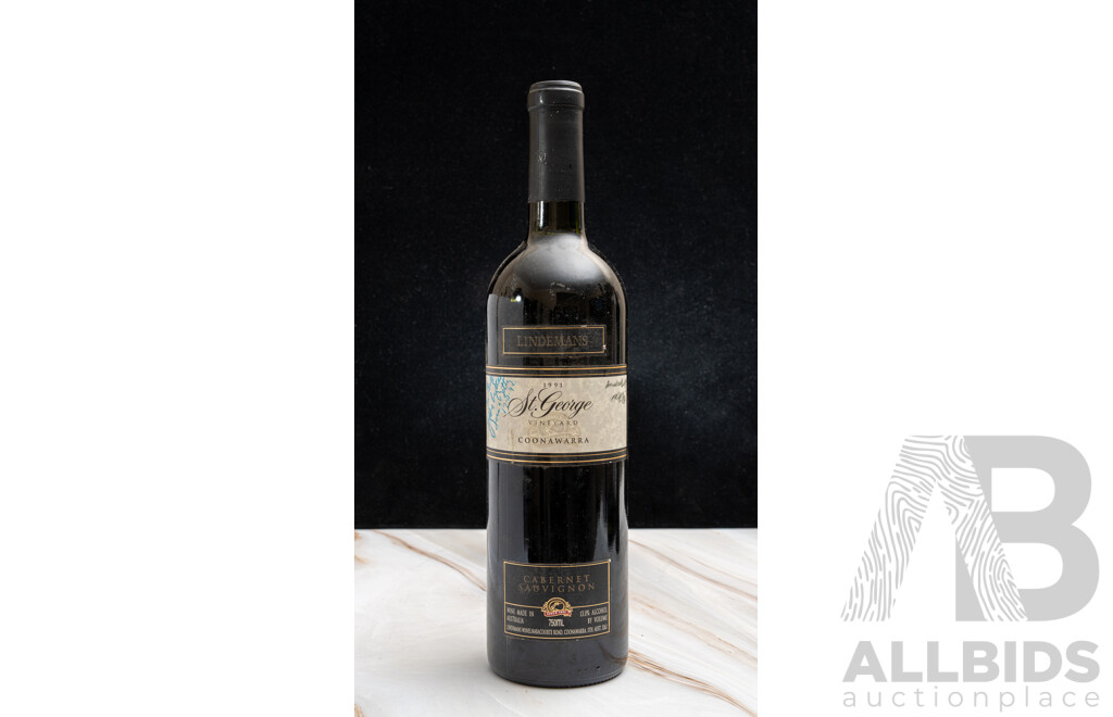 Lindeman's St George Vineyard Coonawarra Cabernet Sauvignon Vintage 1991