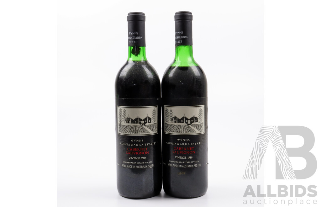 Wynns Coonawarra Hermatige Shiraz 1988 X 2