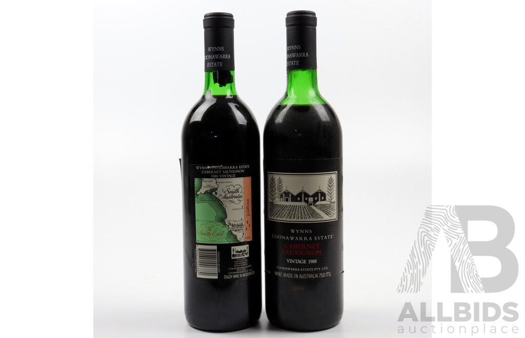 Wynns Coonawarra Hermatige Shiraz 1988 X 2