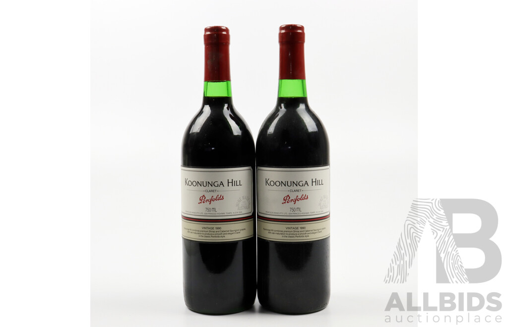 Penfolds Koonunga Hill Shiraz Cabernet Sauvignon Vintage  1990 X 2