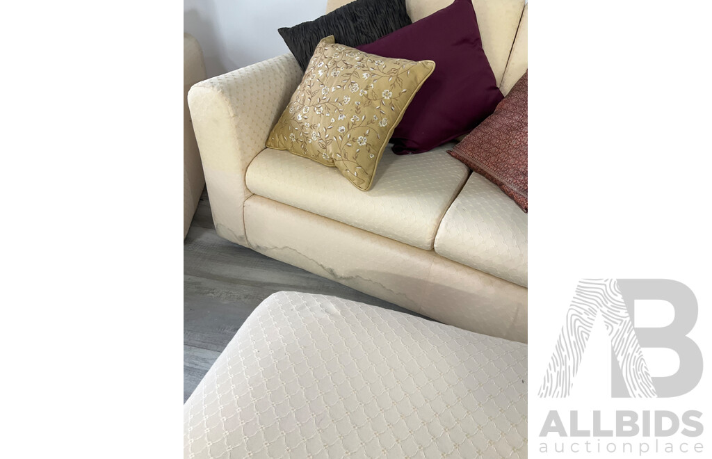 Fabric Three Piece Lounge Suite