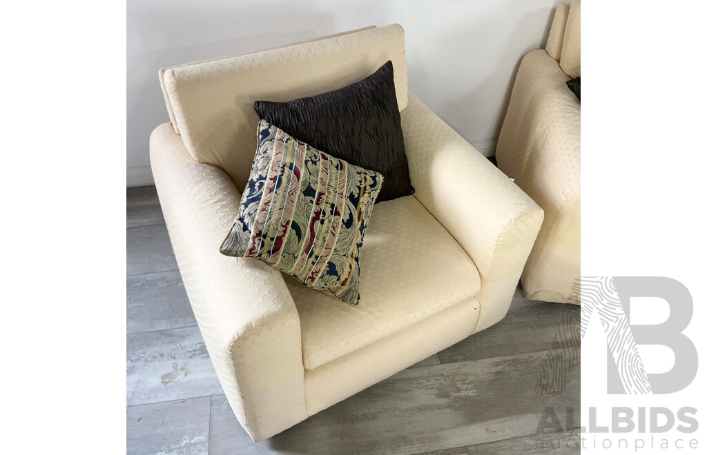 Fabric Three Piece Lounge Suite