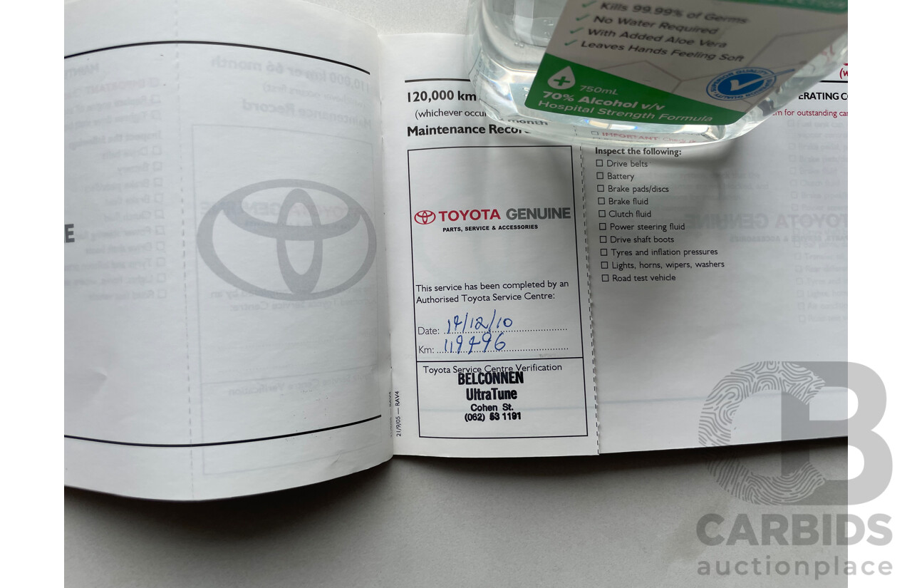 01/06 Toyota Rav4 CV (4x4) 4WD ACA33R 4D Wagon Blue 2.4L