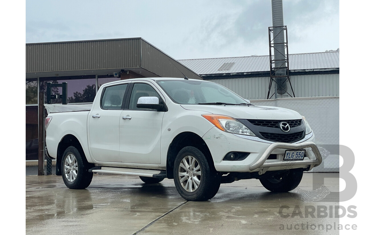 09/13 Mazda Bt-50 XTR (4x4) 4x4  Dual Cab Utility White 3.2L